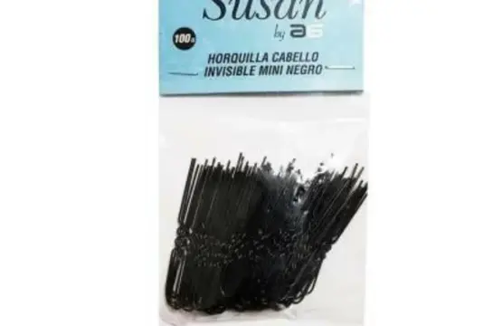 Asuer Horquilla Cabello Invisible Mini Negro Susan 100uds